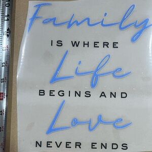 Blue and Black DTF transfer